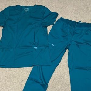 Teal Cherokee Scrub Set